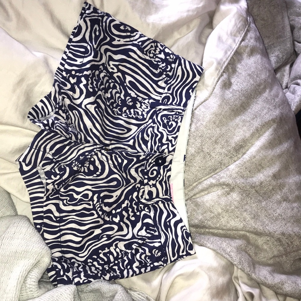 Navy and white lily pulitzer shorts